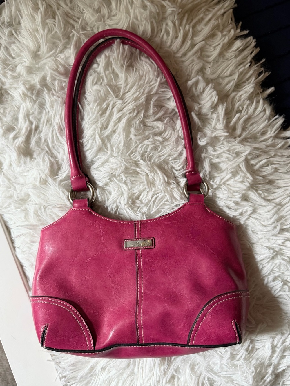 Y2K Women’s Pink Shoulder Bag - Classic Leather-Style Tote